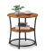 Beistelltisch LET56BX, 55cm (H), 55x55cm (BxT), rund, braun / schwarz