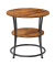 Beistelltisch LET56BX, 55cm (H), 55x55cm (BxT), rund, braun / schwarz