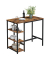 Bistrotisch LBT11X, 100cm (H), 109x60cm (BxT), rechteckig, braun / schwarz