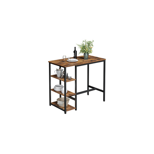 6955880392339 - Songmics - vasagle Bartisch rechteckig Stehtisch mit 3 Regalablagen Küchentisch Küchentresen stabiles Metallgestell 109 x 60 x 100 cm einfacher 6955880392339 - Songmics - vasagle Bartisch rechteckig Stehtisch mit 3 Regalablagen Küchentisch Küchentresen stabiles Metallgestell 109 x 60 x 100 cm einfacher