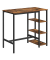 Bistrotisch LBT11X, 100cm (H), 109x60cm (BxT), rechteckig, braun / schwarz