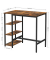 Bistrotisch LBT11X, 100cm (H), 109x60cm (BxT), rechteckig, braun / schwarz
