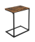 Beistelltisch LNT52BX, 66cm (H), 55x35cm (BxT), rechteckig, braun / schwarz