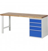 RAU Werkbank 2000x700x890mm 4xSchublade-TA l.gre.bl