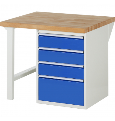 RAU Werkbank 1000x900x890mm 4xSchublade-TA l.gre.bl