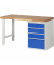 RAU Werkbank 1500x700x890mm 4xSchublade-TA l.gre.bl
