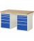 RAU Werkbank 1500x900x890mm 10xSchublade-TA l.gre.bl