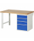 RAU Werkbank 1500x900x890mm 4xSchublade-TA l.gre.bl