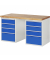 RAU Werkbank 1500x700x890mm 8xSchublade-TA l.gre.bl