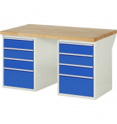 RAU Werkbank 1500x900x890mm 8xSchublade-TA l.gre.bl
