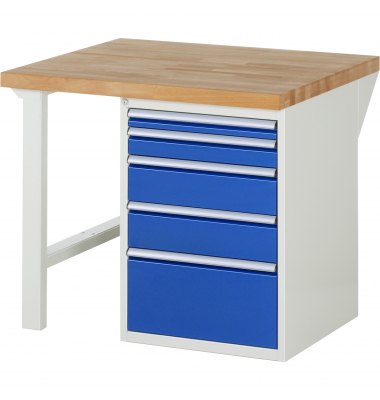 RAU Werkbank 1000x900x890mm 5xSchublade-TA l.gre.bl