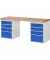RAU Werkbank 2000x700x890mm 8xSchublade-TA l.gre.bl