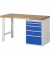 RAU Werkbank 1500x700x890mm 5xSchublade-TA l.gre.bl