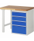 RAU Werkbank 1000x700x890mm 4xSchublade-TA l.gre.bl