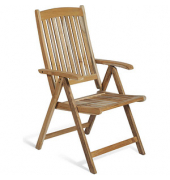 Gartenstuhl mit Armlehnen Java braun