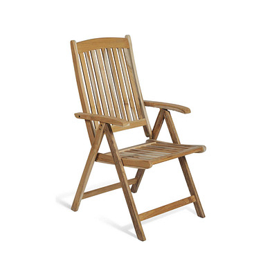 Gartenstuhl mit Armlehnen Java braun