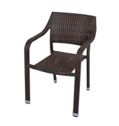 Gartenstuhl mit Armlehnen Charleston coffee, Metall