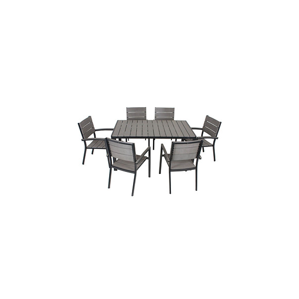 4041908090157 - Sitzgruppe Olivia schwarz Kunststoff Metall 7-teilig 4041908090157 Garden Pleasure 4041908090157 - Sitzgruppe Olivia schwarz Kunststoff Metall 7-teilig 4041908090157 Garden Pleasure
