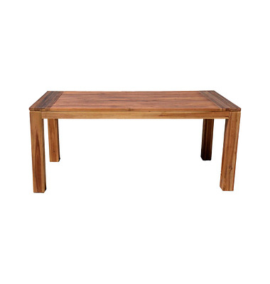 Gartentisch Topeka braun rechteckig 90,0 x 180,0 x 77,0 cm