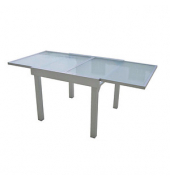 Gartentisch Lola grau quadratisch 90,0 x 90,0  180,0 x 75,0 cm