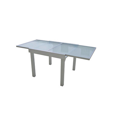 Gartentisch Lola grau quadratisch 90,0 x 90,0  180,0 x 75,0 cm