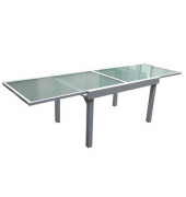 Gartentisch Lola grau rechteckig 90,0 x 135,0  270,0 x 75,0 cm