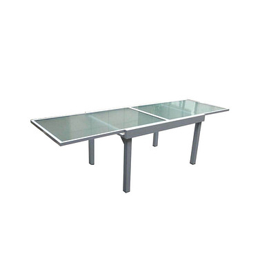 Gartentisch Lola grau rechteckig 90,0 x 135,0  270,0 x 75,0 cm