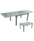 Gartentisch Lola grau rechteckig 90,0 x 135,0  270,0 x 75,0 cm
