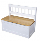 Sitztruhe Kinder 314103-2 braun, weiß Holz 60,0 cm