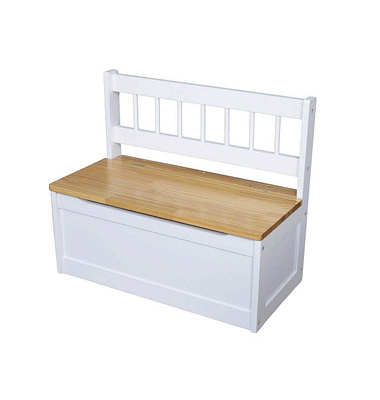 Sitztruhe Kinder 314103-2 braun, weiß Holz 60,0 cm