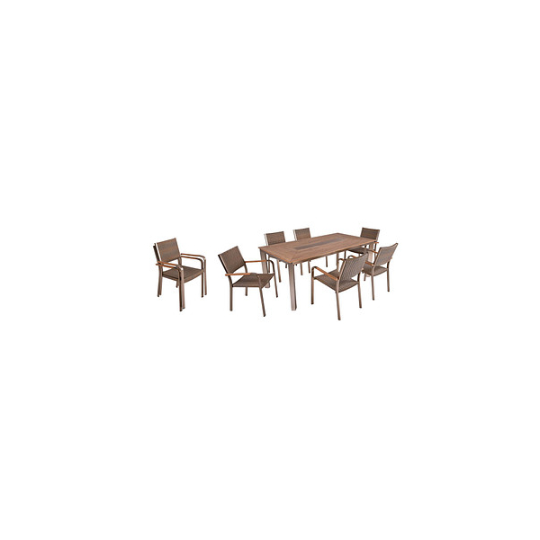 4041908101464 - Harms Tischgruppe FLORENCE 9 tlg 1x Tisch 305266 8x Stapelstuhl 305267 champagner 4041908101464 - Harms Tischgruppe FLORENCE 9 tlg 1x Tisch 305266 8x Stapelstuhl 305267 champagner