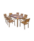 Sitzgruppe Florence, silber Kunststoff, Metall, 9-teilig