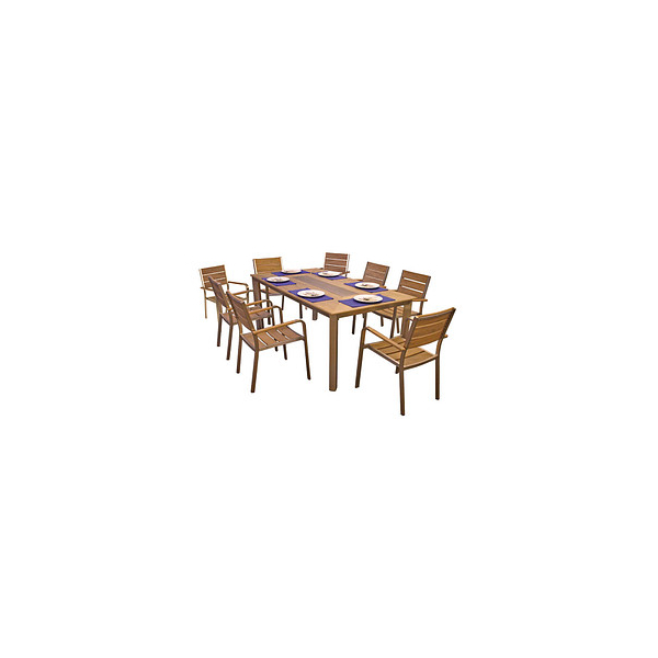 4041908101471 - Sitzgruppe Florence silber Kunststoff Metall 9-teilig 4041908101471 Garden Pleasure