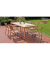 Sitzgruppe Florence, silber Kunststoff, Metall, 9-teilig