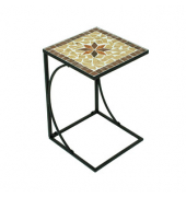 Gartentisch Amarillo braun, ocker, beige quadratisch 35,0 x 35,0 x 53,0 cm