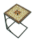Gartentisch Amarillo braun, ocker, beige quadratisch 35,0 x 35,0 x 53,0 cm