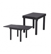 Gartentisch Elena anthrazit quadratisch 65,0 x 65,0  130,0 x 75,0 cm