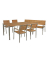 Sitzgruppe Denver, silber Holz, Metall, 6-teilig