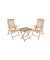 Sitzgruppe Java creme, natur Holz, 3-teilig