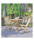 Sitzgruppe Java creme, natur Holz, 3-teilig