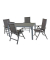 Sitzgruppe Grace, grau Kunststoff, Metall, 5-teilig