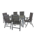 Sitzgruppe Grace, grau Kunststoff, Metall, 7-teilig