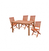 Sitzgruppe AngwinPittsburgh, natur Holz, 5-teilig