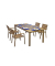 Sitzgruppe Florence, silber Kunststoff, Metall, 5-teilig