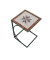 Gartentisch Amarillo braun, grau, rot, beige quadratisch 35,0 x 35,0 x 53,0 cm