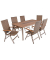 Sitzgruppe Florence, silber Kunststoff, Metall, 7-teilig
