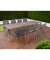 Sitzgruppe Sienna, silber Kunststoff, Metall, 9-teilig