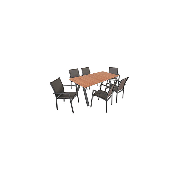 4041908125439 - Sitzgruppe Davina anthrazit Kunststoff Metall 7-teilig 4041908125439 Garden Pleasure 4041908125439 - Sitzgruppe Davina anthrazit Kunststoff Metall 7-teilig 4041908125439 Garden Pleasure