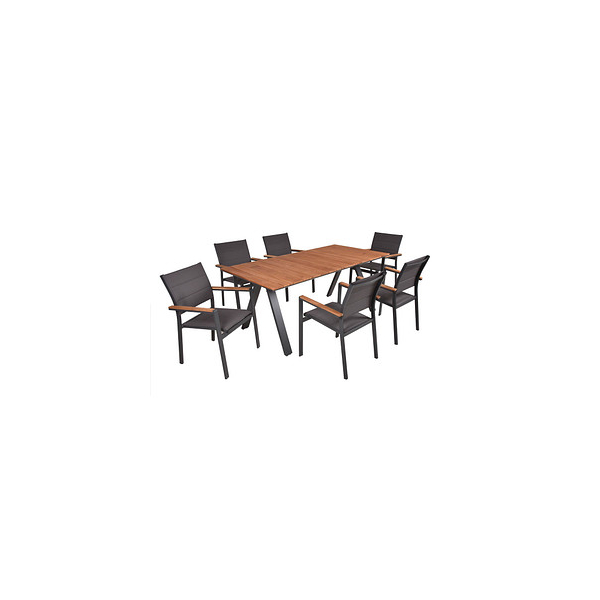 4041908129949 - Sitzgruppe Davina anthrazit Kunststoff Metall 7-teilig 4041908129949 Garden Pleasure 4041908129949 - Sitzgruppe Davina anthrazit Kunststoff Metall 7-teilig 4041908129949 Garden Pleasure