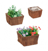 Pflanzkübel-Set Holz braun